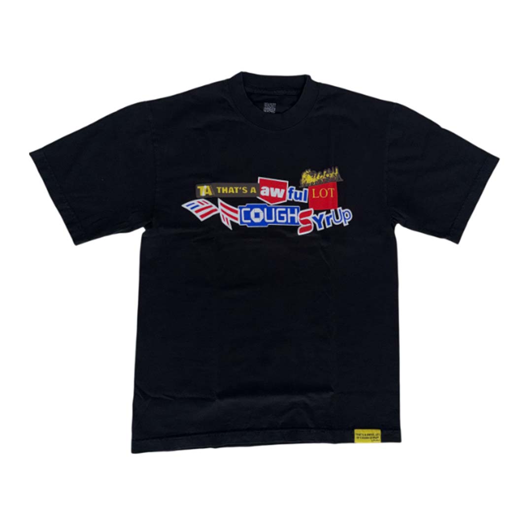 Awful Lot of Cough Syrup Bank Tee Black
