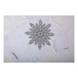 Preowned Chrome Hearts White Tee Floral Snow Flake Logo