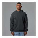 Talentless Heavyweight Circle Logo Embroidered Hoodie Steel Grey