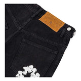Denim Tears Cotton Wreath Denim Shorts Black