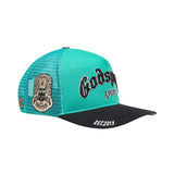 Godspeed Forever Trucker Hat Turquoise Black