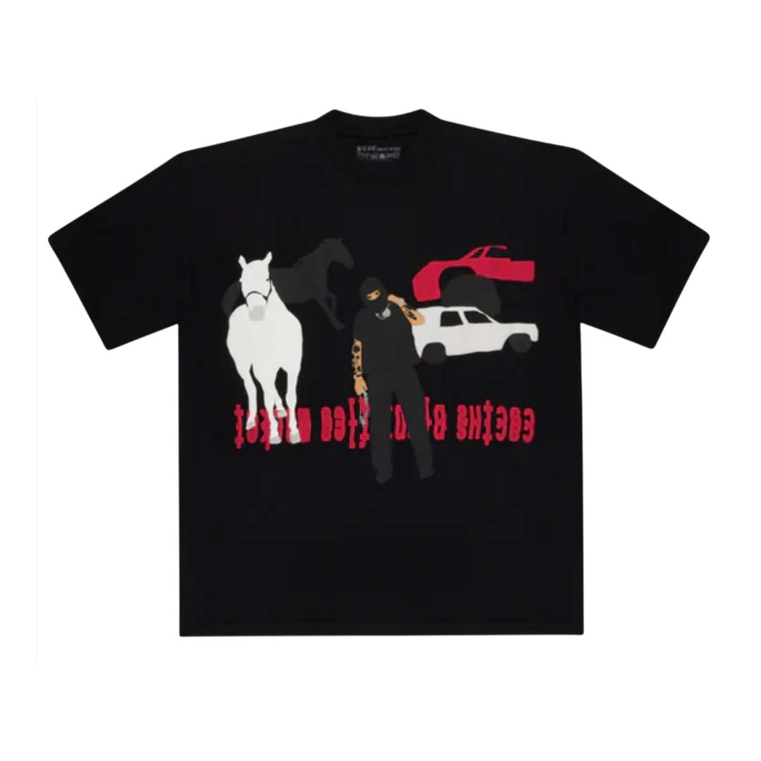 Cactus Plant Flea Market x Yeat Lyfestyle Tee Black
