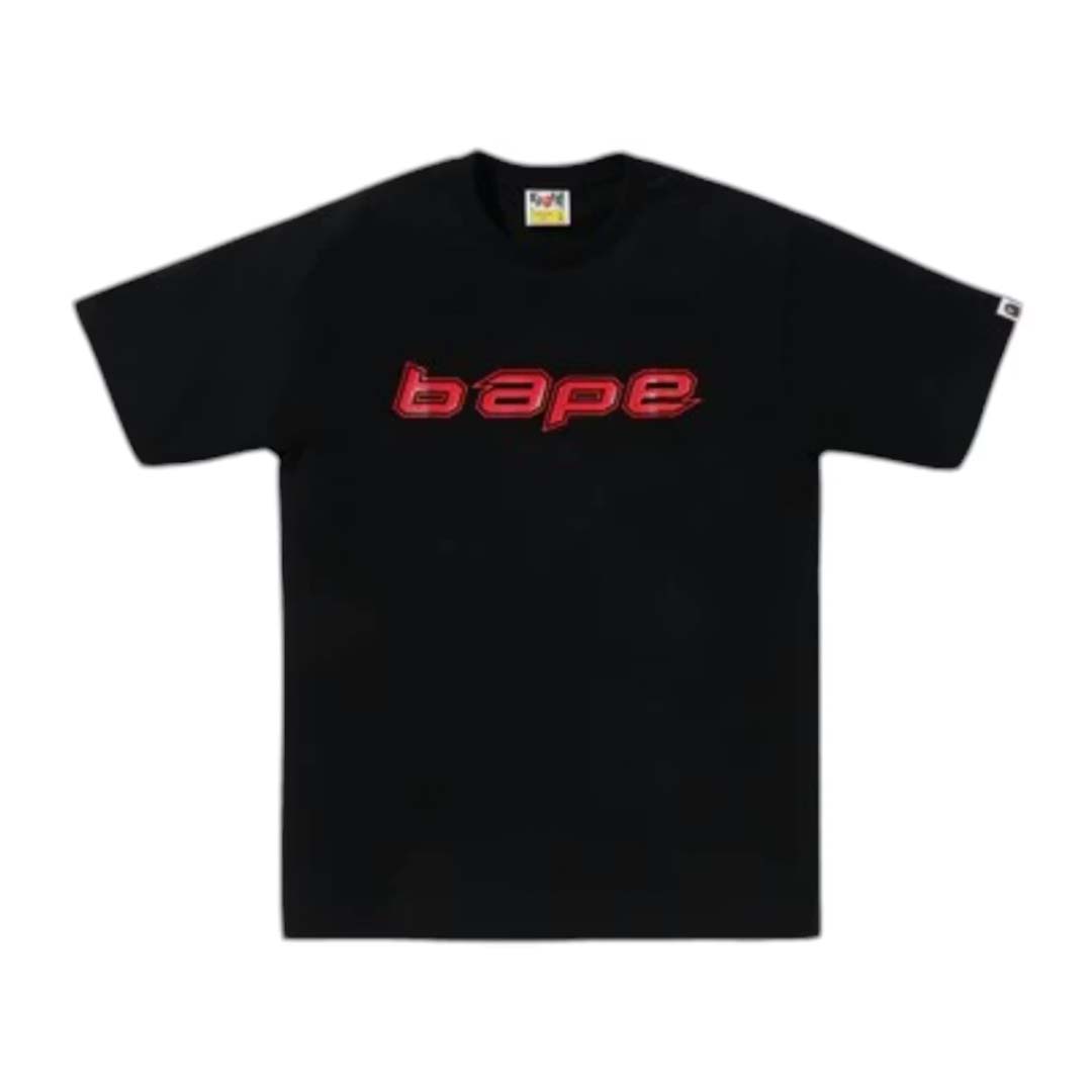 BAPE Silicon Logo Tee Black Red