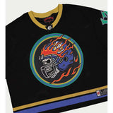 Godspeed First Down Jersey Tee Black Yellow Blue Boxy