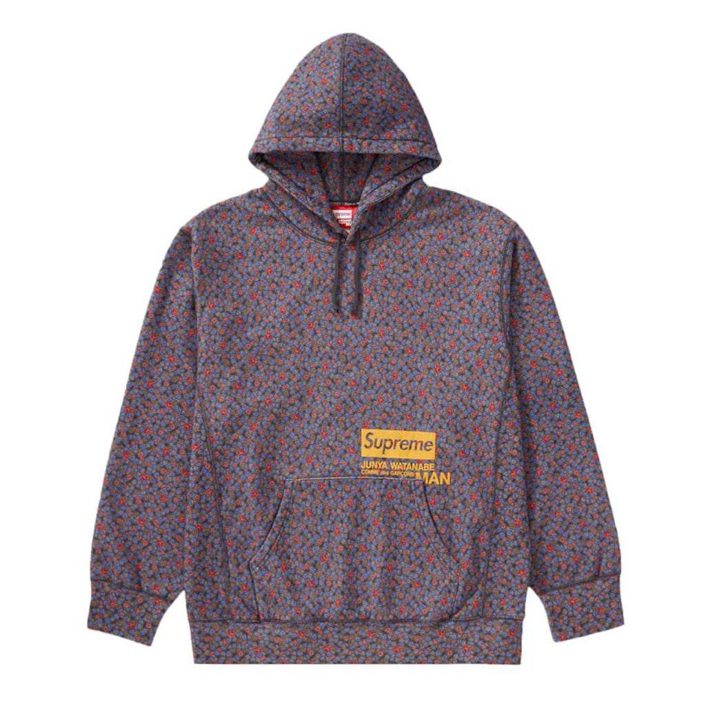Supreme JUNYA WATANABE CDG MAN Hooded Sweatshirt Black Flowers
