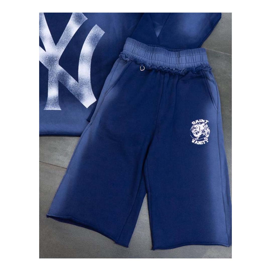 Saint Vanity Long Shorts Faded Ash Navy