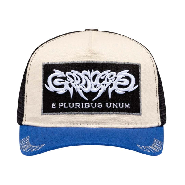 Godspeed Pluribus Trucker Hat White Blue