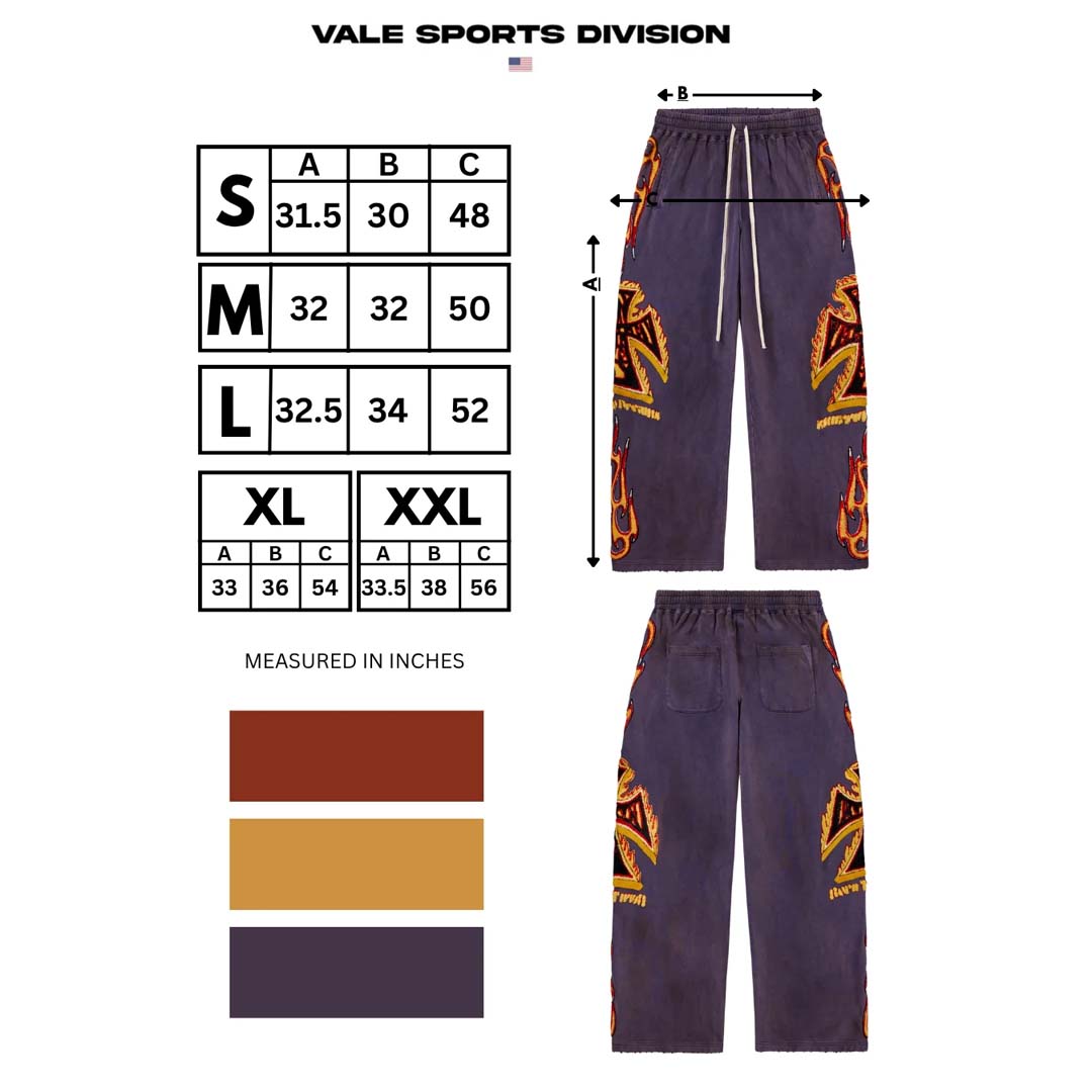Vale Forever LA Flare Sweatpants Navy Purple