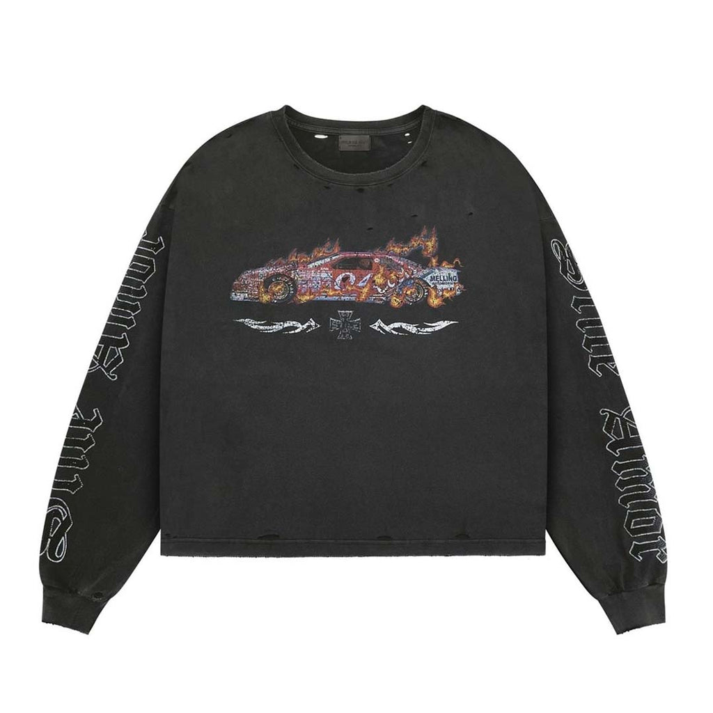 Stile de Amor Corredore Long Sleeve Tee Faded Black Red