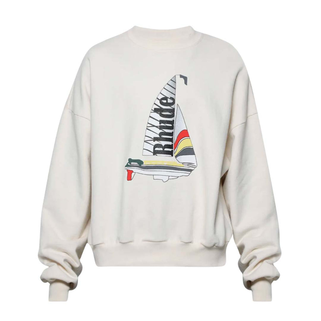 Rhude Sailing Crewneck Sweatshirt White