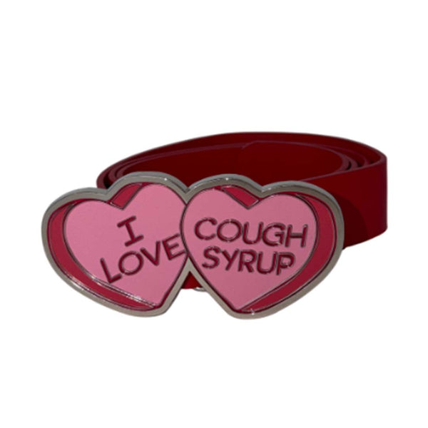 Awful Lot of Cough Syrup Love Belt Red