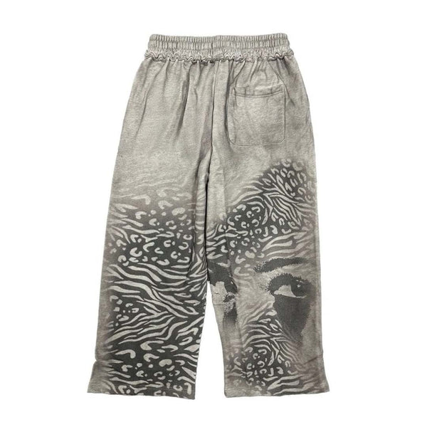 Mixed Emotions Stripped Sweatpants Grey Black