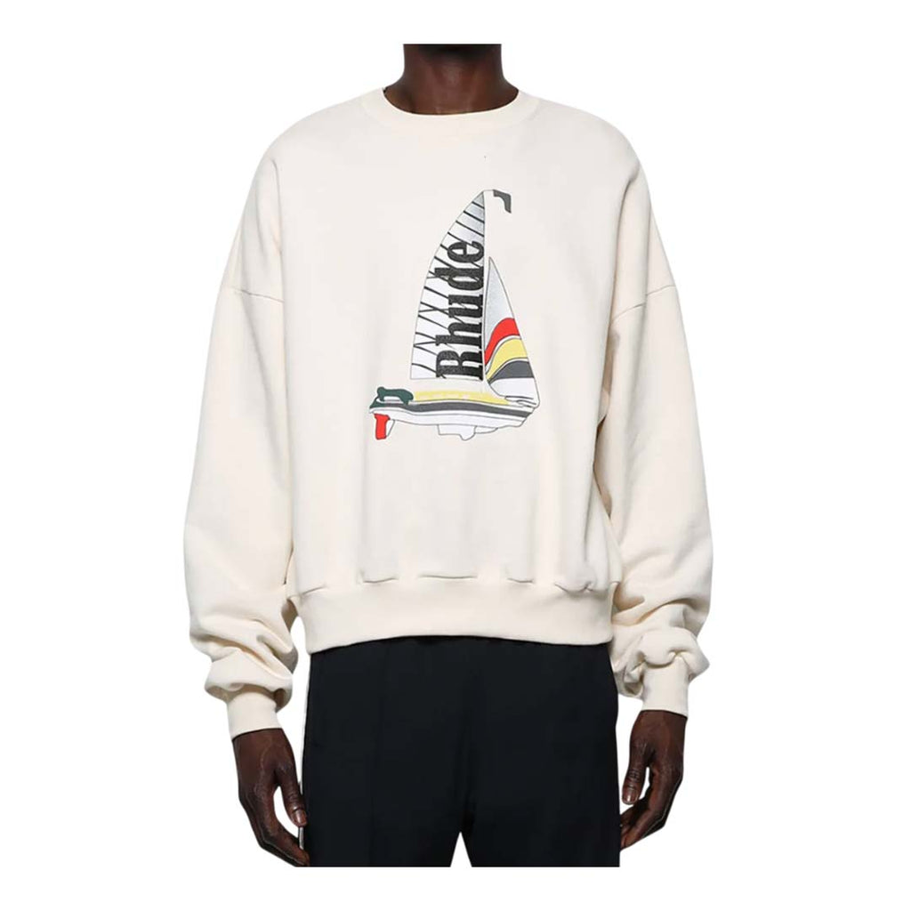 Rhude Sailing Crewneck Sweatshirt White