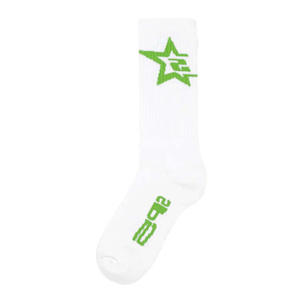 Sp5der Tube Socks White Green