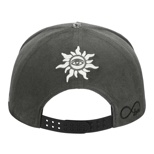 Godspeed Insignia Leather Suede Hat Grey Black White
