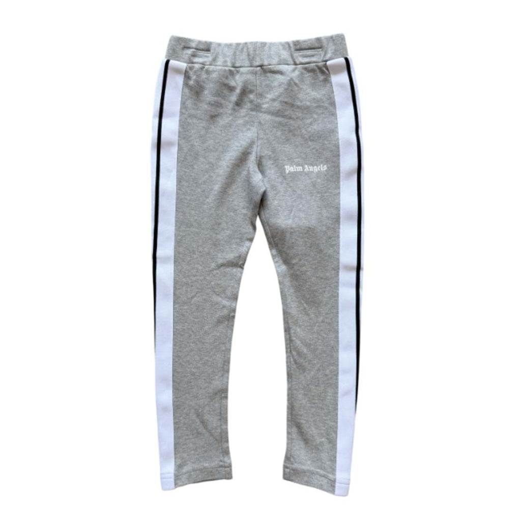 Palm Angels KIDS Track Leggings Melange Grey White