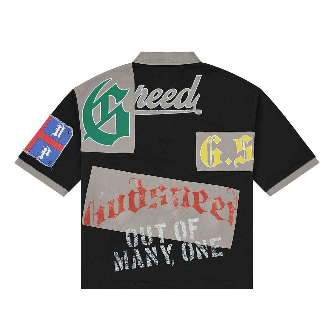 Godspeed Heritage Patchwork Polo Black