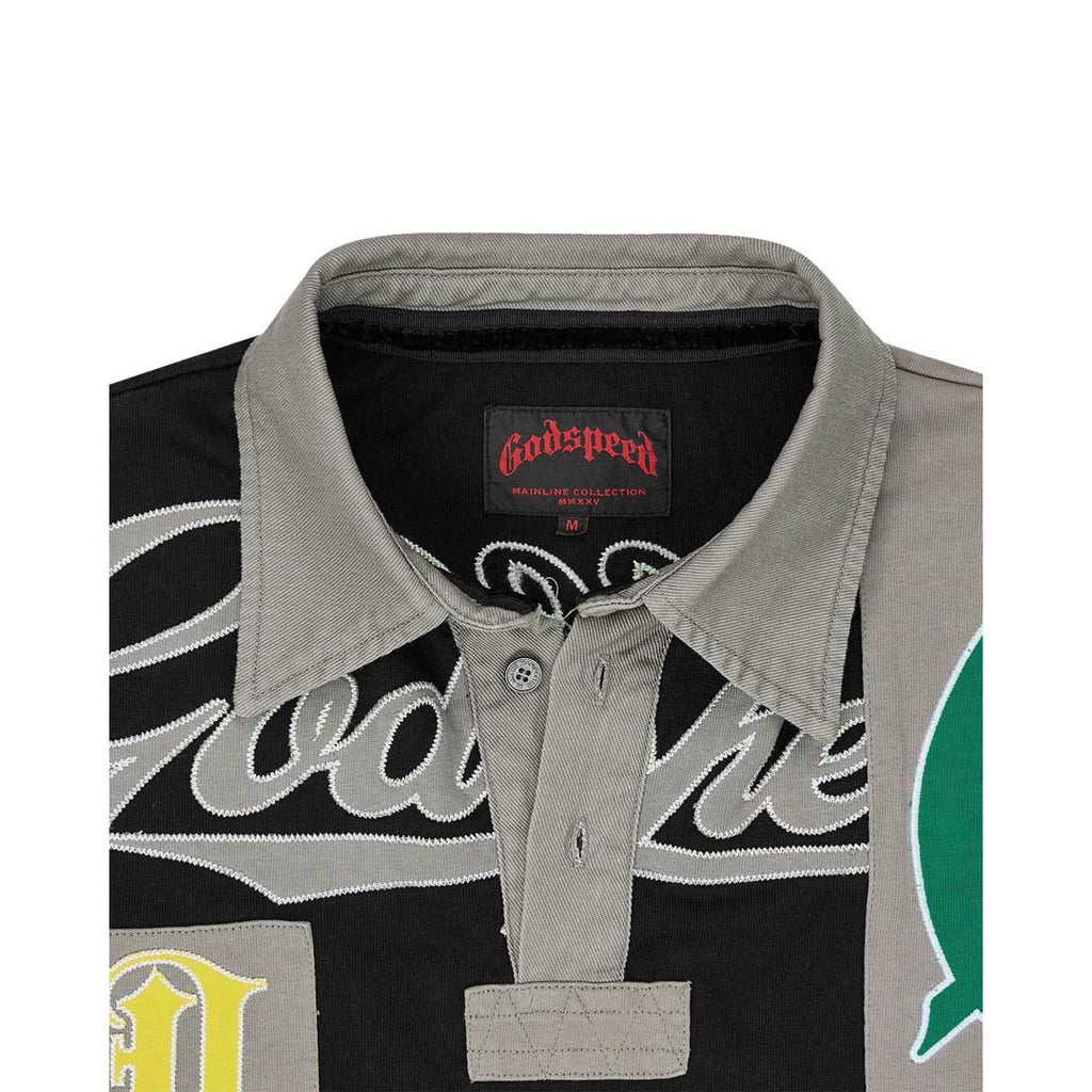 Godspeed Heritage Patchwork Polo Black