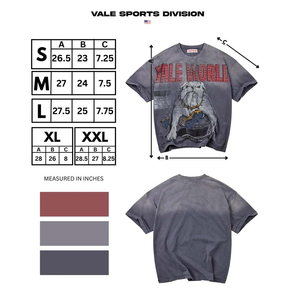 Vale Forever Dog Yard Bling Tee Faded Grey