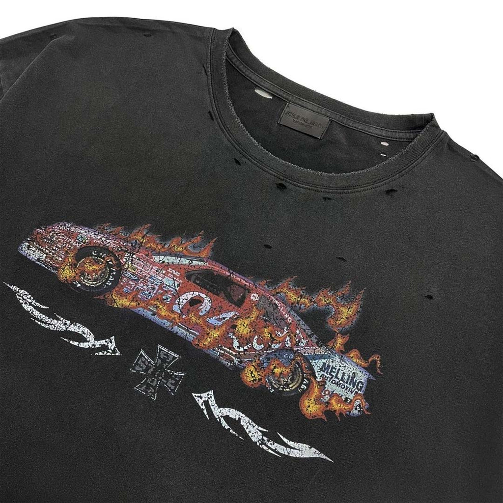Stile de Amor Corredore Long Sleeve Tee Faded Black Red