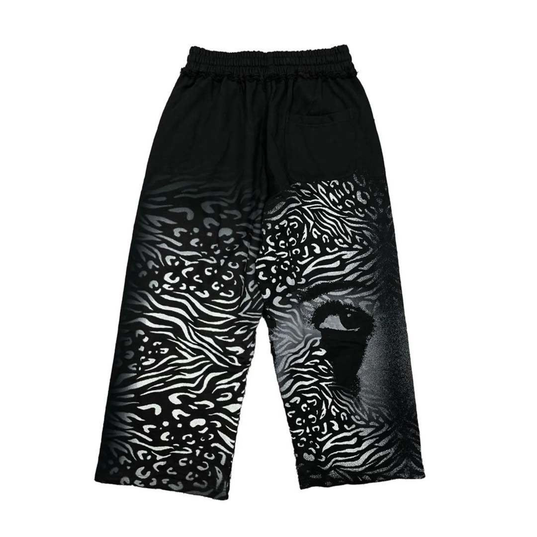 Mixed Emotions Stripped Sweatpants Black White