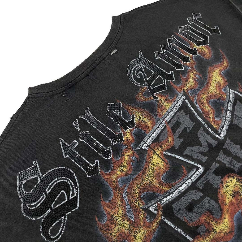 Stile de Amor Corredore Long Sleeve Tee Faded Black Red