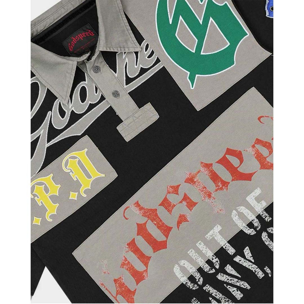 Godspeed Heritage Patchwork Polo Black