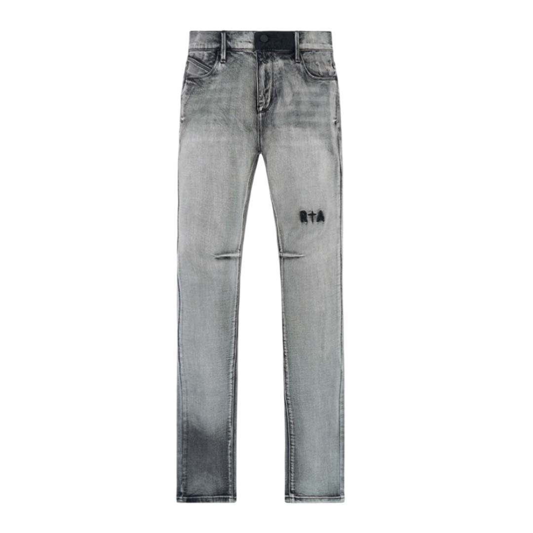 RTA Olivier Stacked Skinny Jean Monochrome Fade Grey