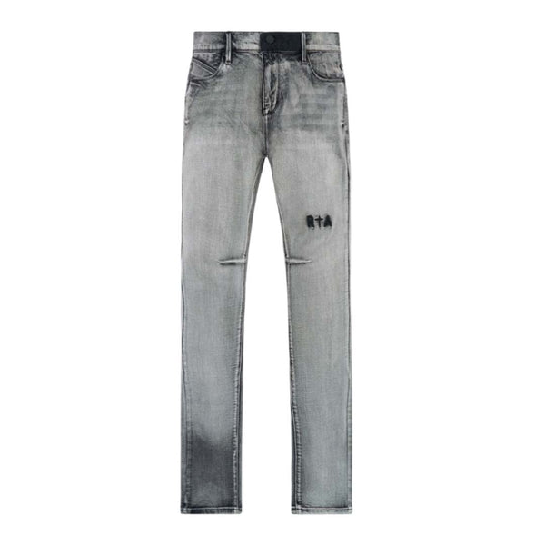 RTA Olivier Stacked Skinny Jean Monochrome Fade Grey