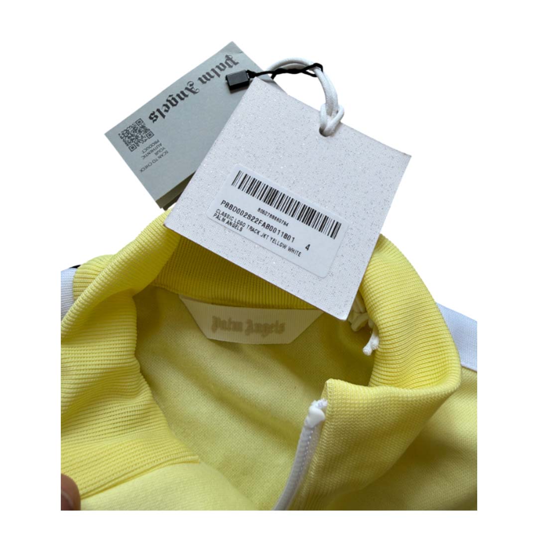 Palm Angels KIDS Classic Logo Track Jacket Yellow Navy White
