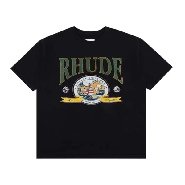 Rhude Monaco Regetta Black Tee