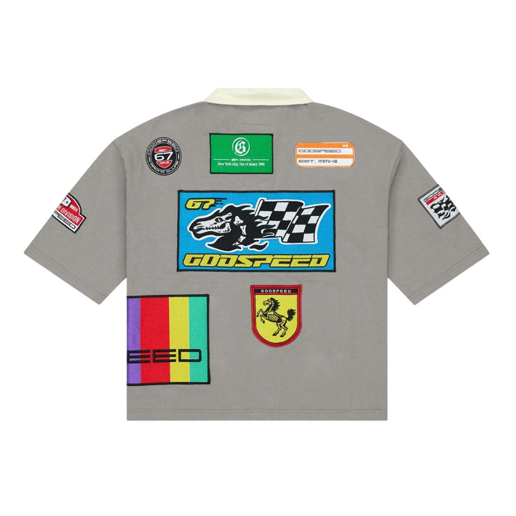 Godspeed GRC Quarter Zip Short Sleeve Polo Grey