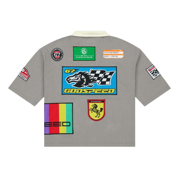 Godspeed GRC Quarter Zip Short Sleeve Polo Grey