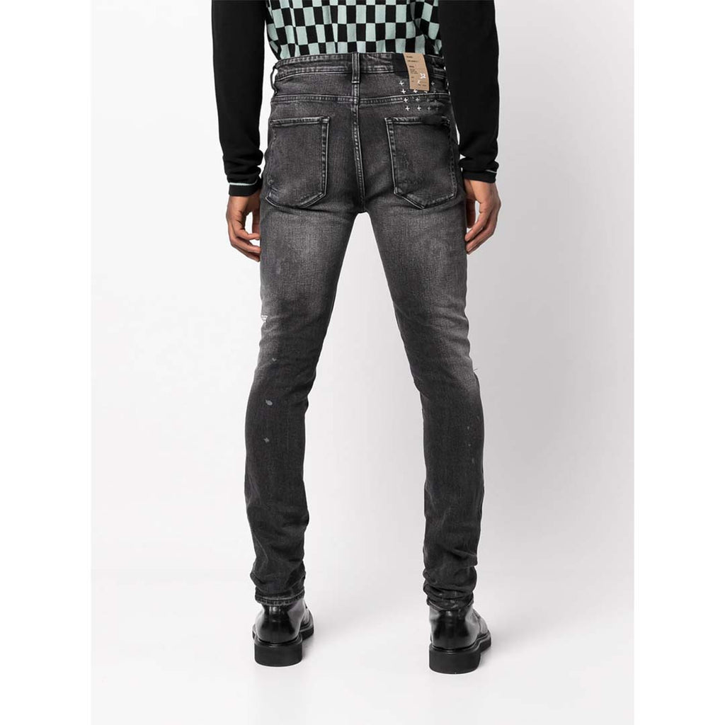 Ksubi Van Winkle Burnt Skinny Jeans Washed Black