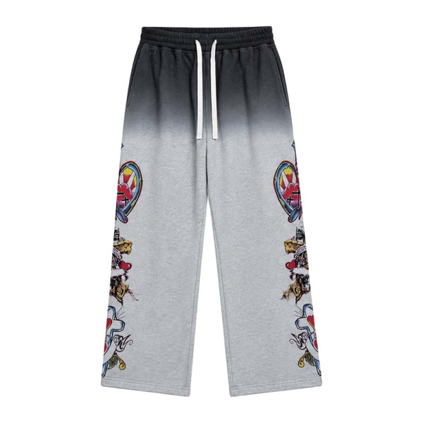 Righteous Grey Faded Two Tone Risen Sweatpants