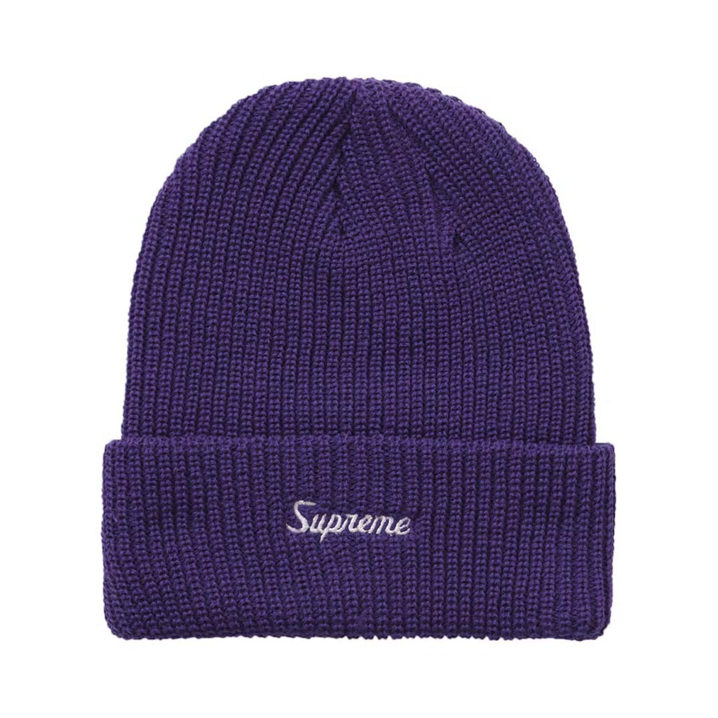 Supreme Loose Gauge Beanie Purple
