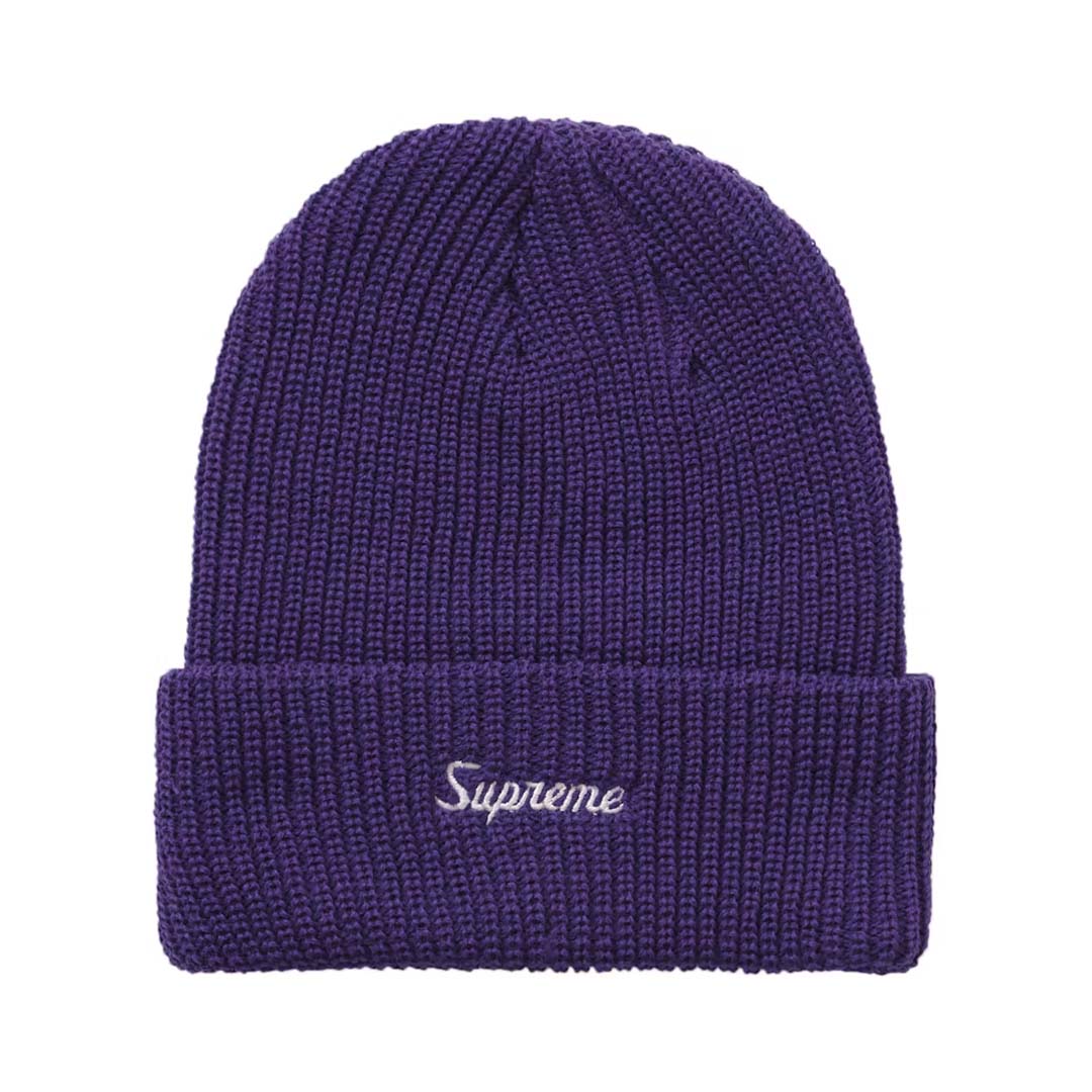 Supreme Loose Gauge Beanie Purple