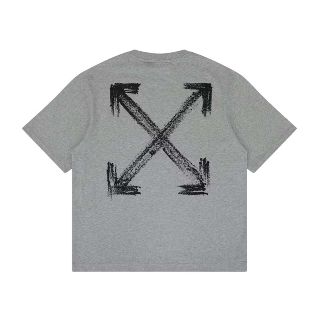 Off White Chalk Arrow Grey Tee