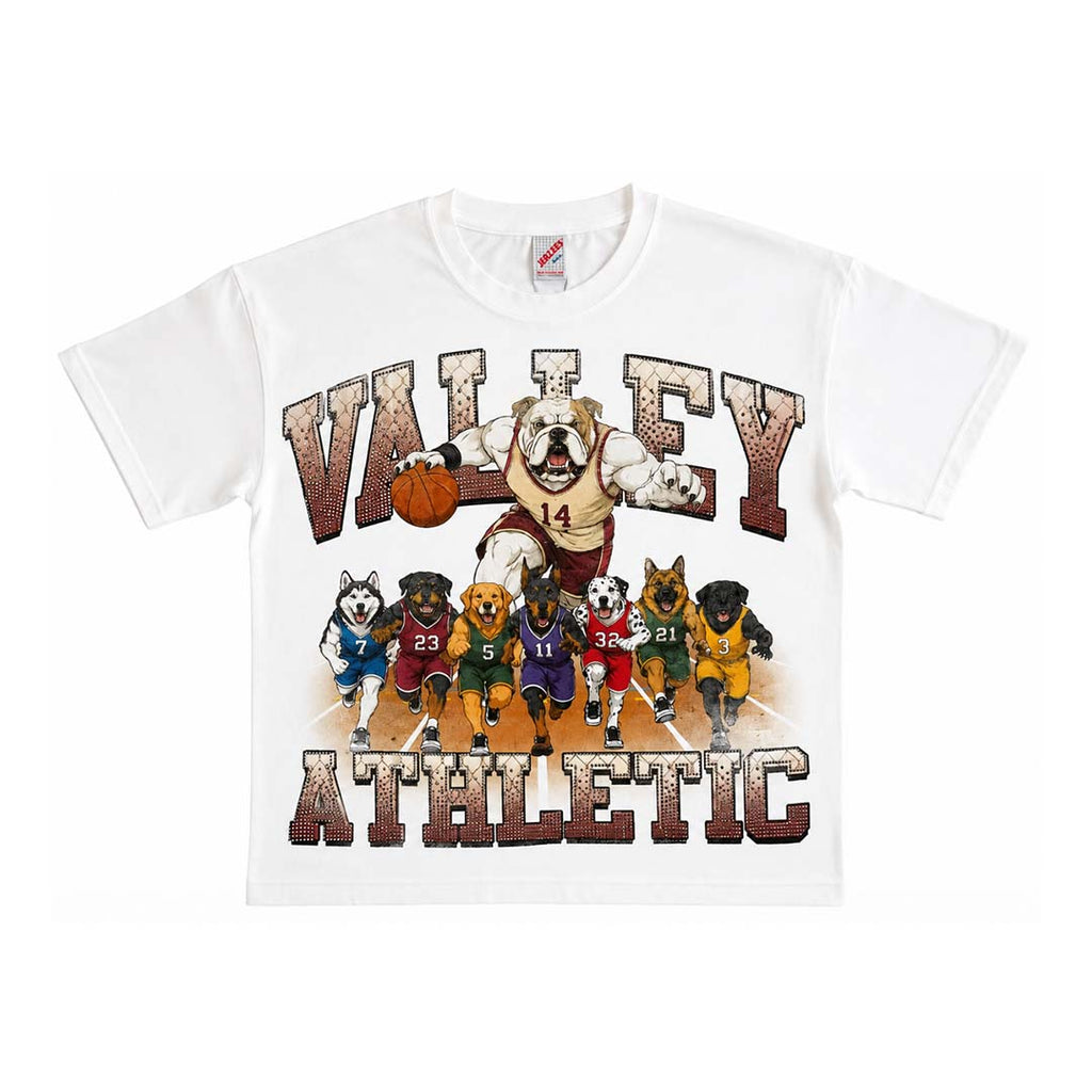Vale Forever Dogs Valley Athletic White Tee