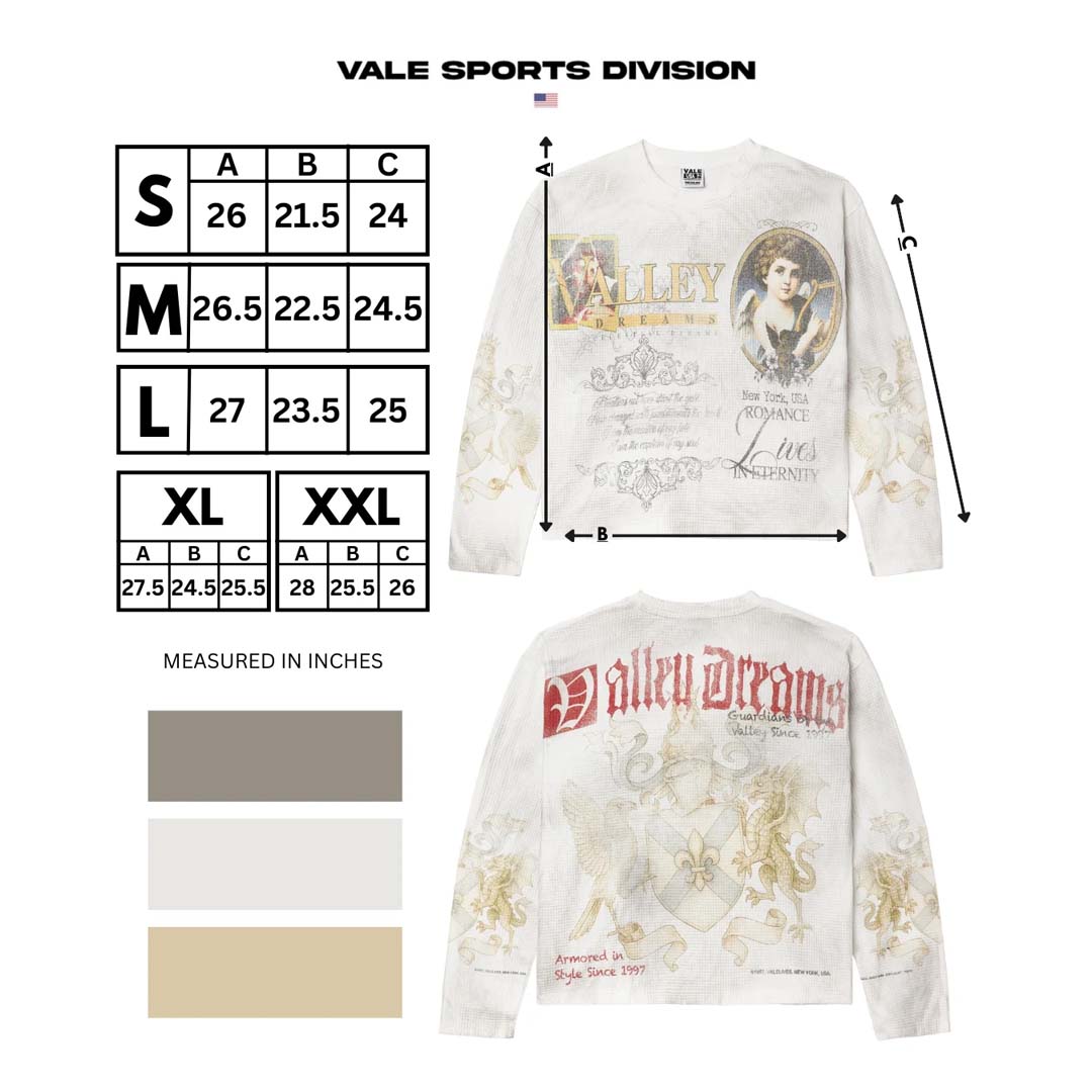 Vale Forever Celestial Long Sleeve White Thermal Tee