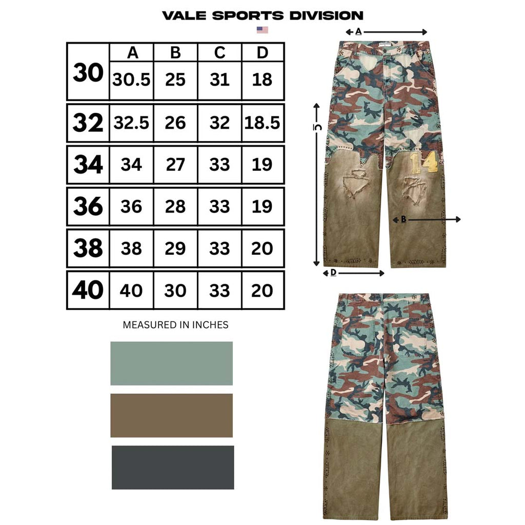 Vale Forever Armor Split Pants Green Camo