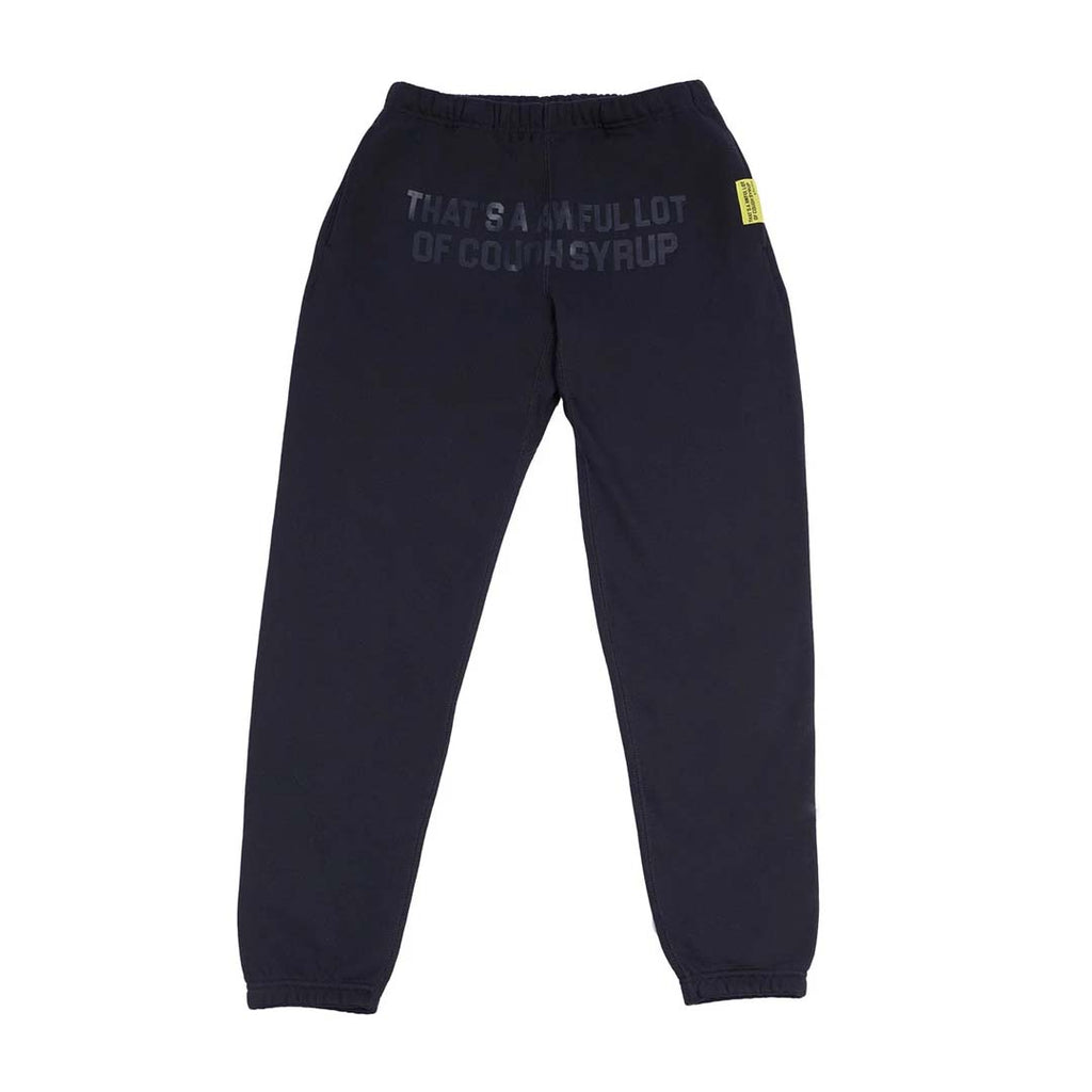 Awful Lot of Cough Syrup Black Tonal Sweatpants