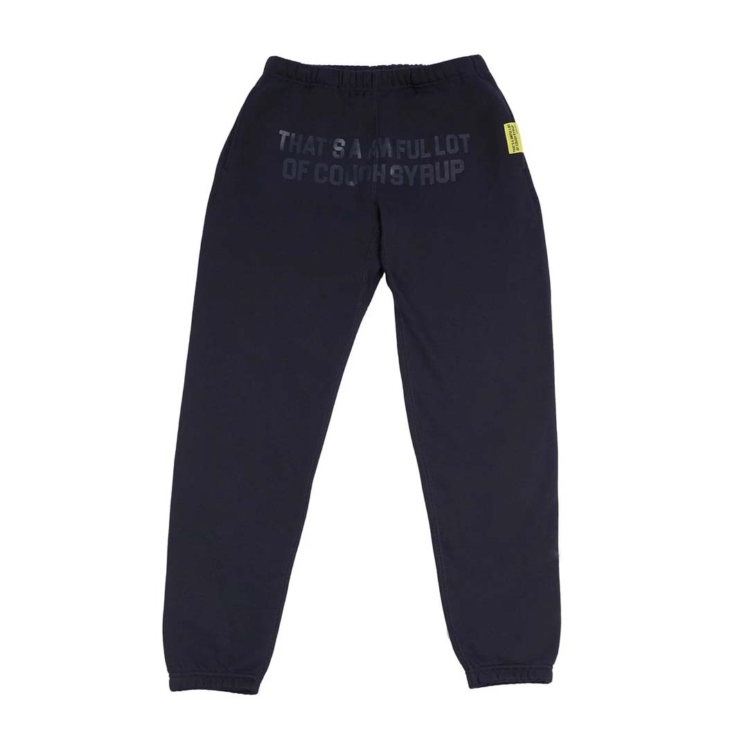 Awful Lot of Cough Syrup Black Tonal Sweatpants