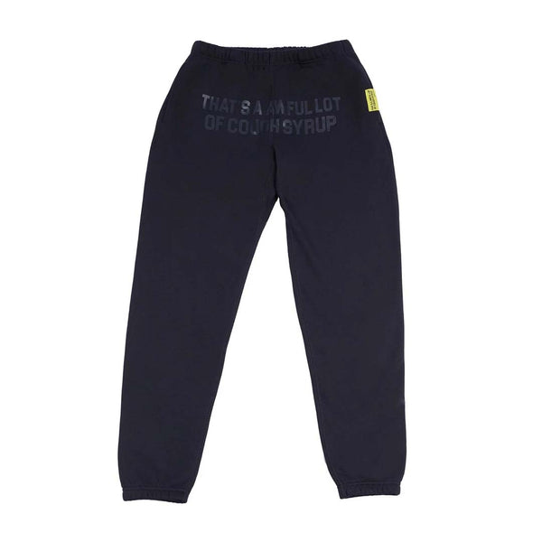 Awful Lot of Cough Syrup Black Tonal Sweatpants