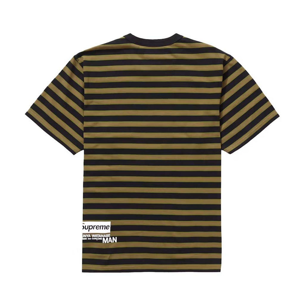 Supreme JUNYA WATANABE CDG MAN Stripe Tee Black Green