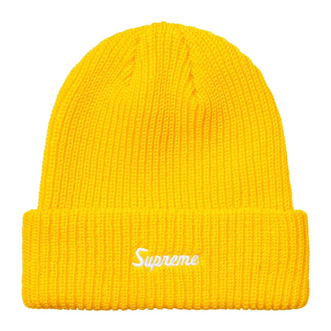 Supreme Loose Gauge Beanie Yellow FW26
