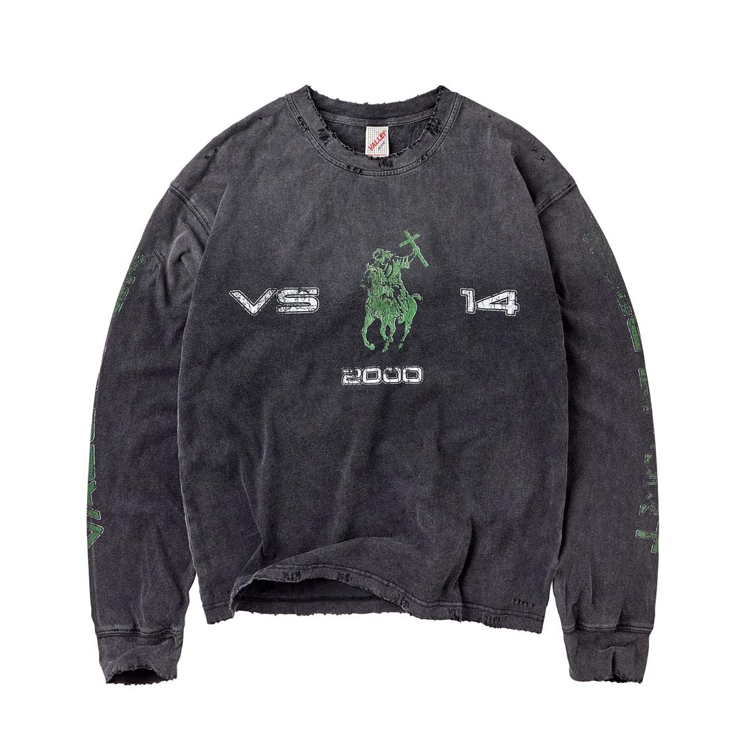 Vale Forever Crusader Long Sleeve Tee Black Green