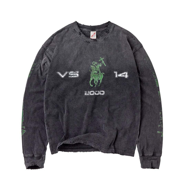 Vale Forever Crusader Long Sleeve Tee Black Green