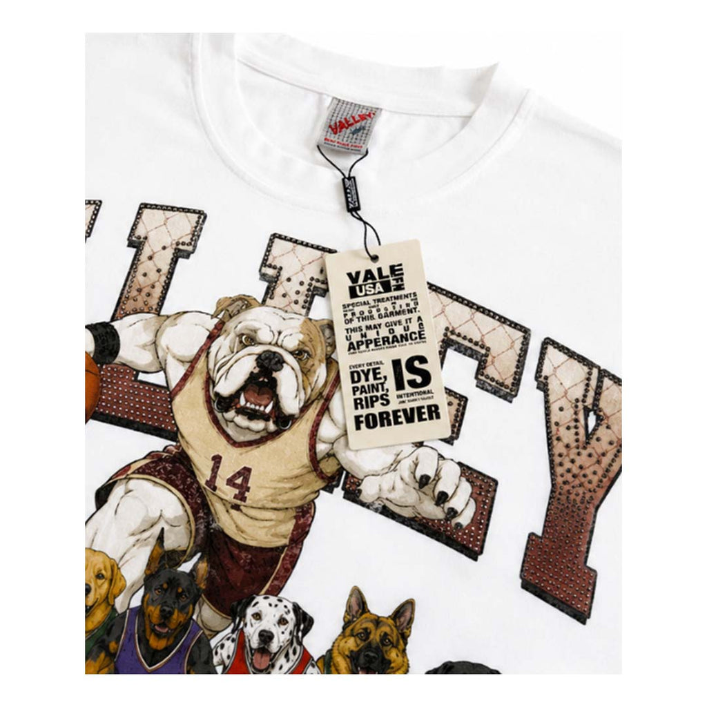 Vale Forever Dogs Valley Athletic White Tee