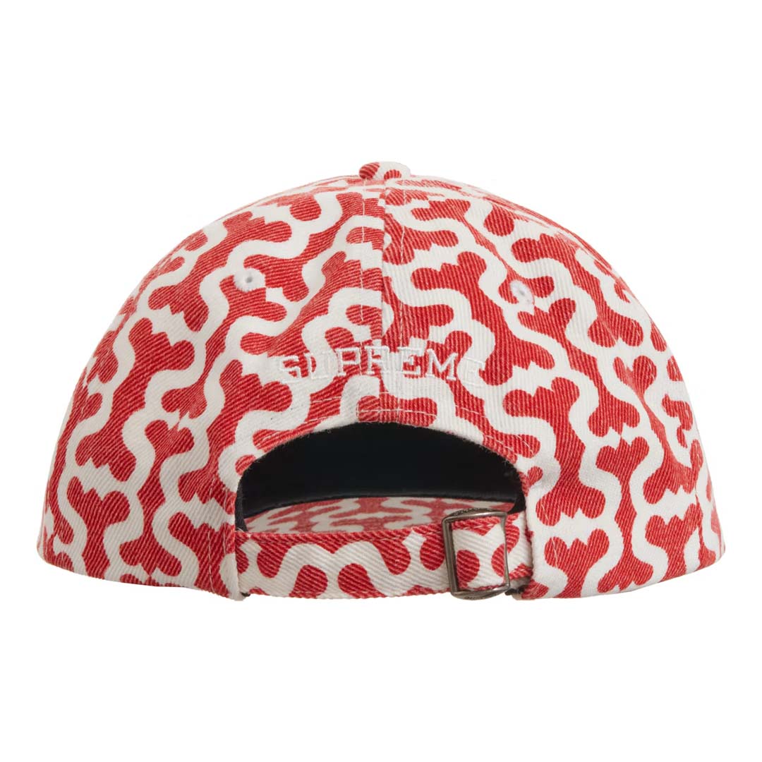 Supreme Monogram S Logo 6-Panel Hat Red White
